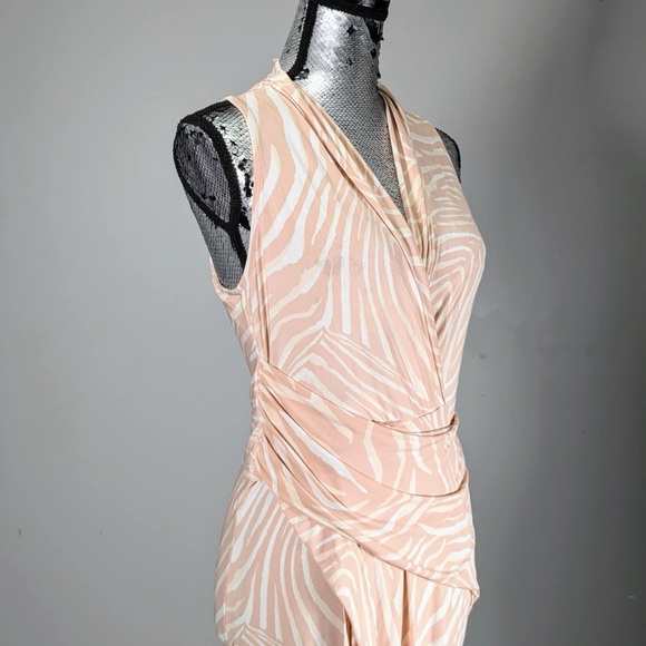 NWT •	RACHEL RACHEL ROY •	STRIPED FAUX WRAP BODYCON DRESS - M - Picture 7 of 8